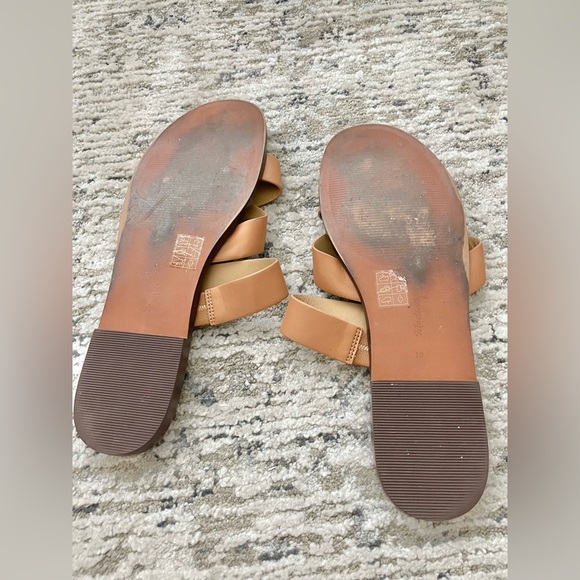 Madewell The Mena Slide Sandal Size 10 Womens Brown Leather‎ - Picture 7 of 9